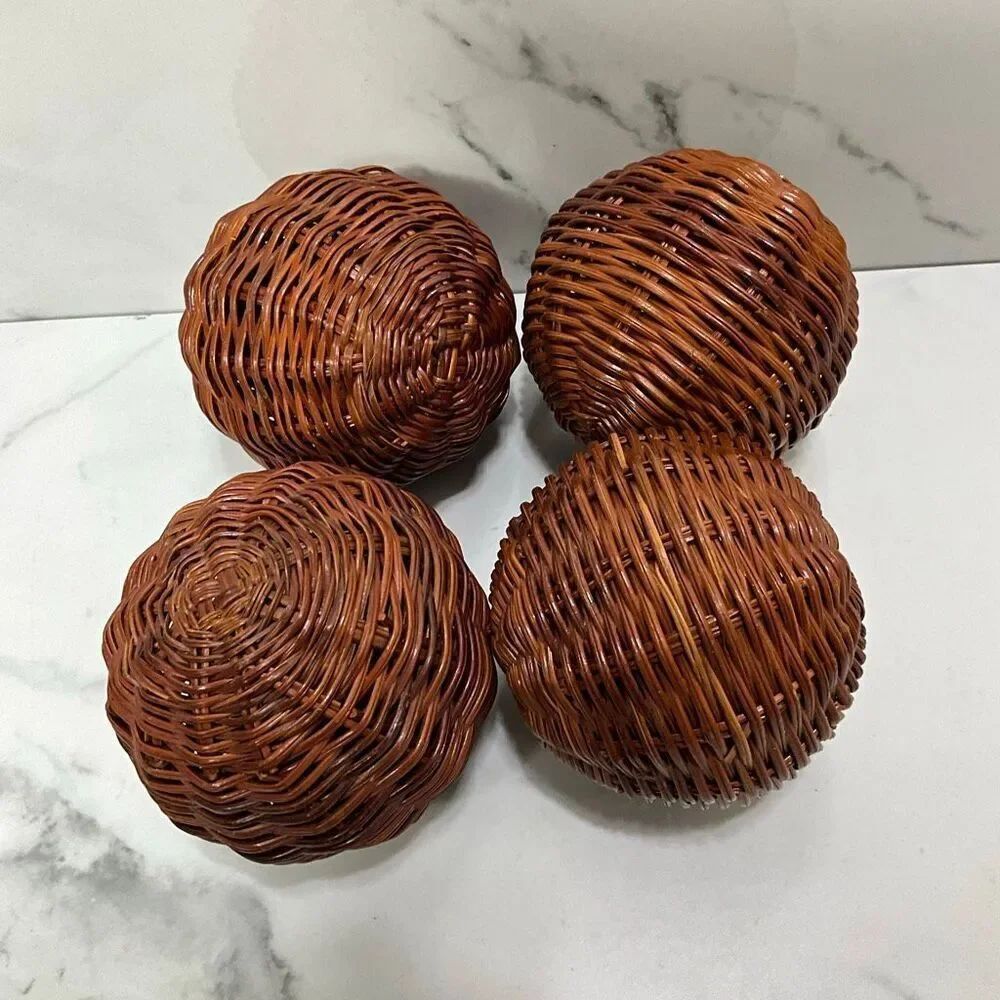 WICKER Balls Set of 4